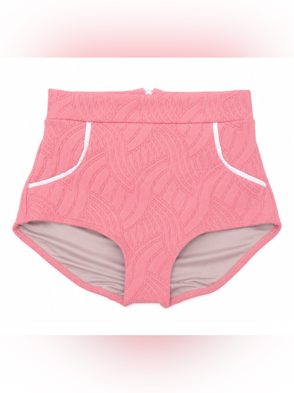 NEW SEEA PINK GEORGIA HIGH WAISTED BIKINI SWIMSUIT SURF BOTTOMS SZ S
